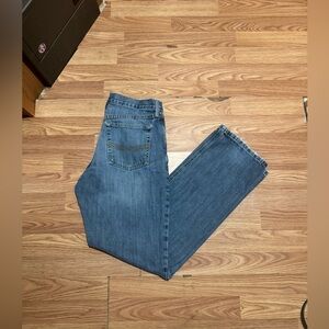 Ariat M2 Legacy Relaxed Boot Cut Mens Jeans Light Wash Denim Sz 33x34 Distressed